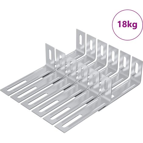 Anti Tip Bracket Plain 1268 pcs Silver Iron vidaXL