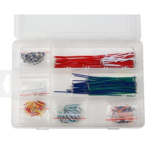 Velleman WJW351 Set de ponts enfichables rouge, orange, jaune, vert, bleu, gris, blanc (1/3)