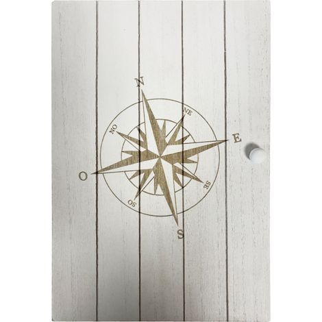 Bois à clés roue marine en bois blanc 30 cm (1/3)