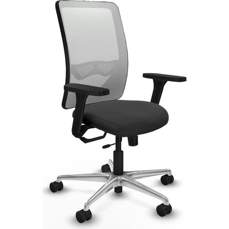Silla de oficina piqueras y crespo Zulema cuero sintético gris oscuro