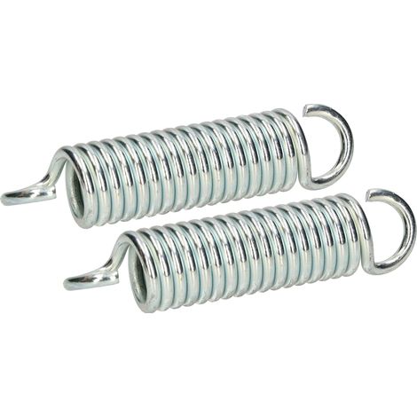 KOTARBAU® Lot de 2 Ressort pour Balancelle - 5 mm - Acier Galvanisé - 18 Spires - Argent - Ressort de Hamac - Suspension - Intérieure - Extérieure