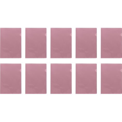 Classeur Plastique L-Type - Poche Pour Documents A4 - Transparent - PP Résistant - 10 Pièces (1/5)