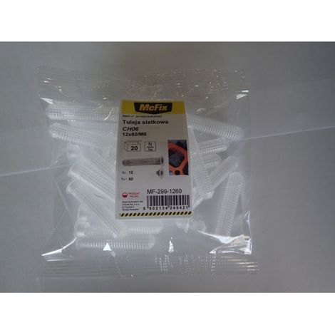 Tuleja Plastique Pour Résines - 12 x 60 mm - Compatible M6 - 20 Pièces (1/2)