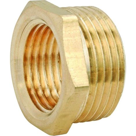 Bague réduction laiton 6 pans Mâle 15/21 - Femelle 12/17 - Bague réduction laiton 6 pans Mâle 15/21 - Femelle 12/17 (1/3)