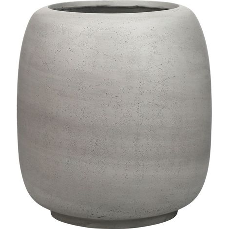 Vaso da fiori per interno Rebecca Mobili Florin 37x32,5x32,5 Ossido di Magnesio Grigio Moderno