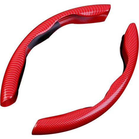Universal Carbon Fiber Steering Wheel Cover for All Seasons with Crystalline Texture Water Transfer Technology, Easy to Install and Remove, for Rain (1/4)