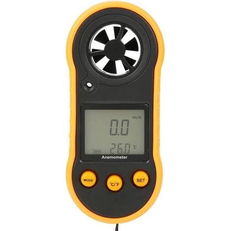 Digitales Anemometer GM818 – Hintergrundbeleuchtetes LCD-Display – Windgeschwindigkeitsmessung – Tragbar (1/4)