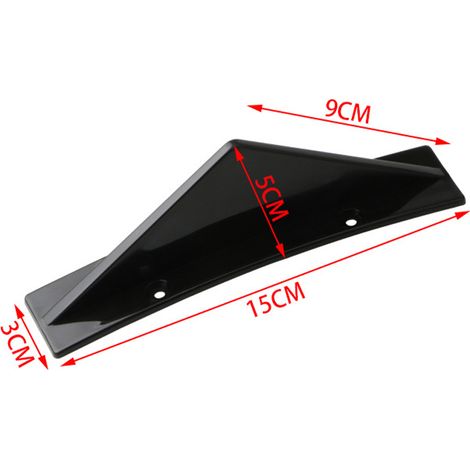 4x Aileron Diffuseur Pare-Choc Requin Noir Courbé Mini Spoiler Auto Tuning Accessoire (1/5)