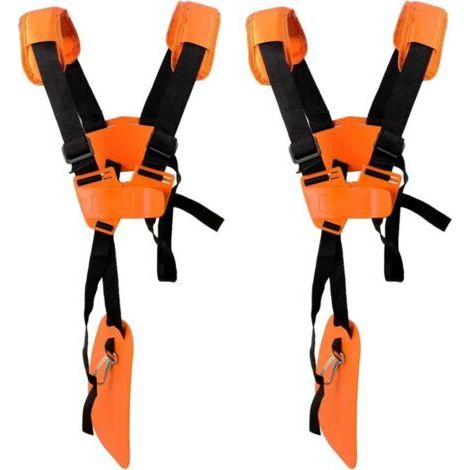 2 Sangles d'épaule réglables inclus -Harnais pour Débroussailleuse pour Tondeuse à gazon avec Ceinture en Nylon, pour Jardinage ou Débroussailleuse pour Débroussailleuse KM, STIHL FS(Orange) (1/4)