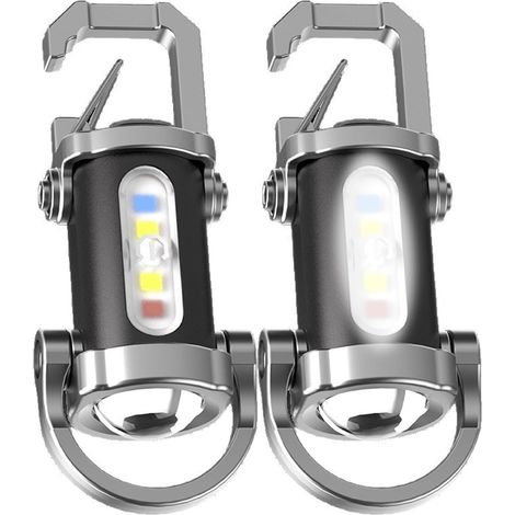 Lot de 2 lampes poche porte-clés, mini lampe 1200 lumens (1/5)