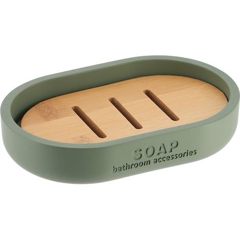 Seifenschale polyresin - kaki bambus - Tendance