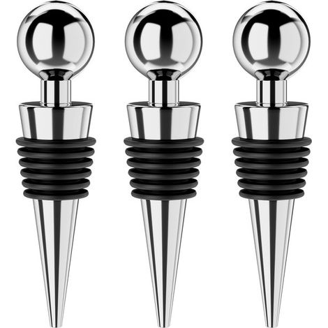 Tappi sottovuoto per bottiglie di vino, 3 pezzi, tappi in silicone riutilizzabili per mantenere il vino fresco (1/5)
