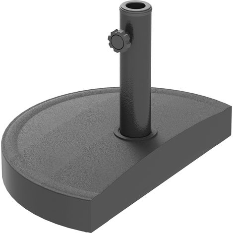 kg schwerer Sonnenschirmständer aus Kunstharz für Stangen mit 32/38/48 mm Durchmesser, schwarze Halterung 49 x 31 x 33 cm