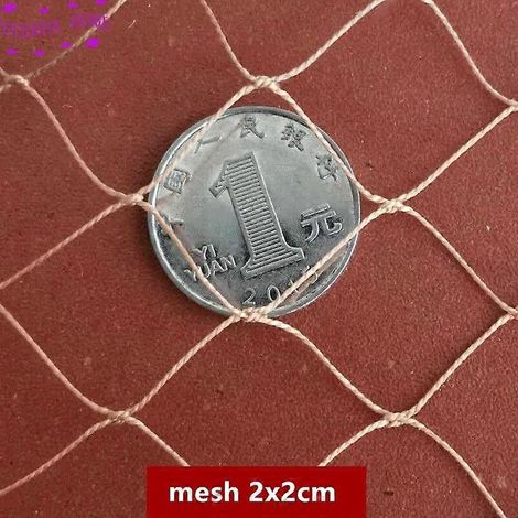 Filet de pêche marron résistant à l'usure, filet d'aquaculture, filet de protection des cultures, filet d'isolation pour balcon, filet multifonctionnel en nylon, maille 2x2 cm, 3mx5m (1/4)