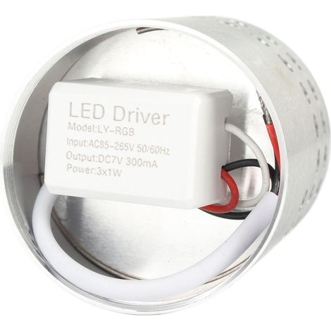 Plafonnier LED spiralé RGB 3W avec télécommande sans fil et intensité variable, applique murale filaire AC85‑265V (1/5)