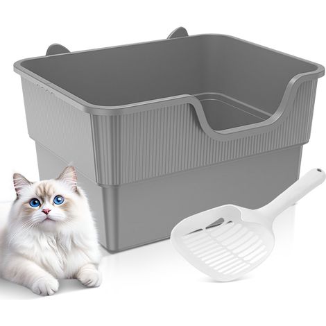 Bac Litière Chat XXL Amicura Cura Lite - Bac à litière pliable et amovible -  50 × 38,7 × 30,3 cm