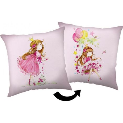Coussin enfant 40x40 Fée rose JF24