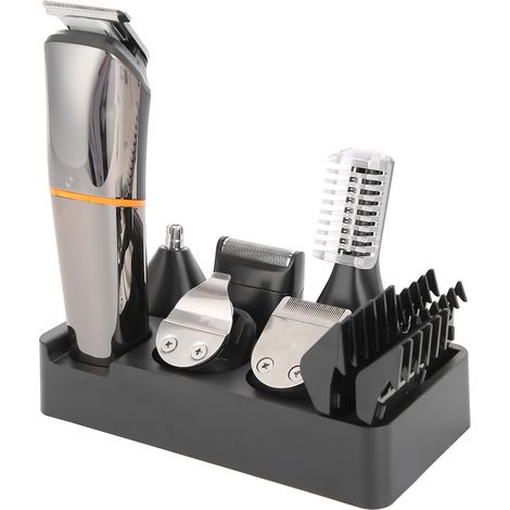 Elektrischer 6-in-1-Haarschneider, tragbarer, per USB aufladbarer Trimmer, Haarschneidemaschine, multifunktionales Haarstyling-Werkzeug. (1/5)