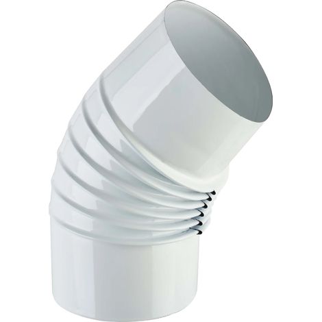 Gomito Smaltato per Stufe Ø 12 45° Colore Bianco Europrofil
