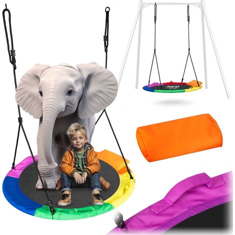 Balancoire nid de cigogne multicolore swingo xxl 120 cm