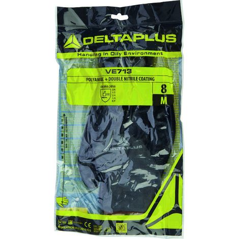 Guanto senza polso in nitrile nero 10