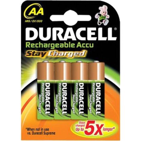 Pilas Recargables DURACELL DURDLLR6P4B AA 1,2 V (4 Unidades)