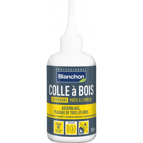 Blanchon – Colle à bois extérieure 250g D3 – Vinylique pour bois dur et teck – Résistance à l'humidité – Prise rapide (1/2)