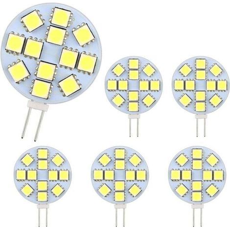 Lot de 10 Ampoules LED G4 DC 12V Non Dimmables Blanc 6000K Remplacement pour Ampoules Halogènes 20W pour Cuisine Camping-Car RV Remorque Bateau (1/4)