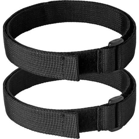 2pcs Sangles de Rangement, Sangle Adhésive Auto-Agrippante, Scratch Autocollant Double Face pour Kart Hoverboard,Noir,Nylon 75 x2.5CM A - (1/5)