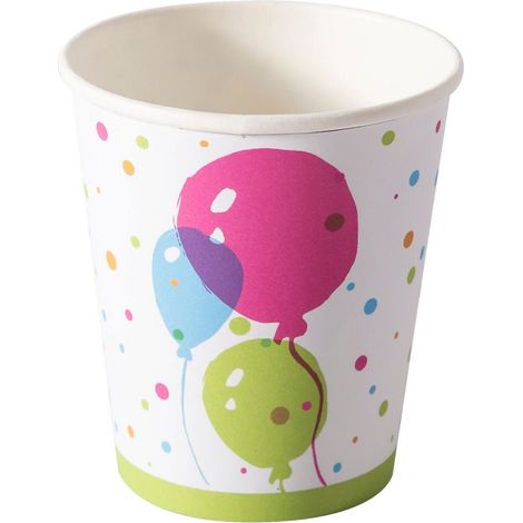 Duni Pappbecher 0,2 L Splash Ballons - 10 Stück Becher (1/3)
