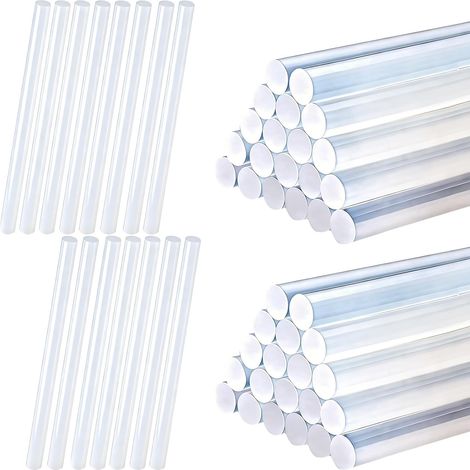 56 Pcs Baton de Colle pour Pistolet 11mm x 180mm, Transparents (1/5)