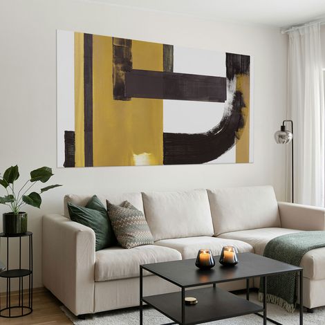 Tableau archit jaune en toile imprimée, 120x80 cm (1/5)