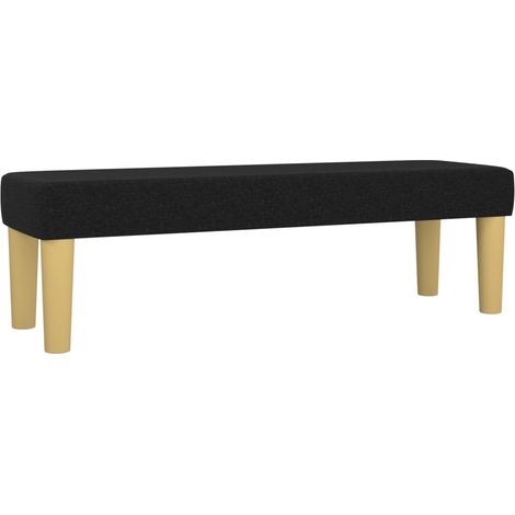 Panca 100 x 30 x 30 cm tessuto nero 020010609