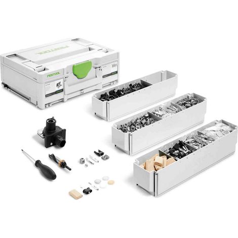 Festool – Système d'assemblage Domino KV-SYS D8 – Accessoire pour défonceuse et affleureuse – Tenons amovibles pour assemblages solides – 576797