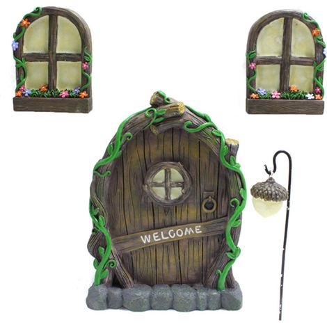 Decoración de pared casera de resina que brilla en la oscuridad para puertas y ventanas, jardín de hadas, 14,5 cm (1/5)