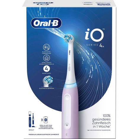 [GEBRAUCHT] B-Ware Oral-B iO Series 4 Elektrische Zahnbürste lavendel Zahnpflege Bluetooth Timer