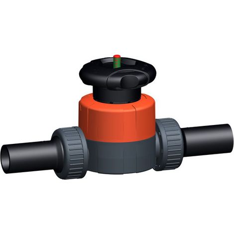 GF Membranventil 514 PVC-U/EPDM d 20 PE Stutzen lang SDR11