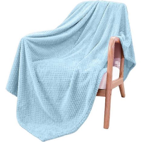 Plaid en polaire douce et moelleuse 100150cm corail pour canapé (1/5)