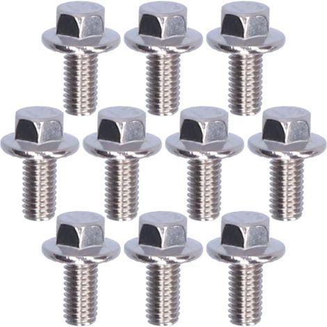 Lot de 10 vis à tête hexagonale à bride en acier inoxydable 304, accessoires M5, 10/12/16/20/25/30/35/40 mm, M5x10 (1/5)