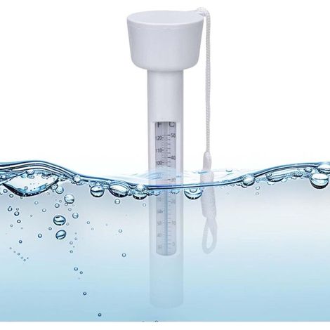 Thermomètre Pour Piscine,Indicateur Flottant Facile à Lire avec Corde 0-50℃ Accessoire Flottant Pour Température De L'Eau Pour Maison, Spa, Aquarium, Étang, Usage Extérieur Et Intérieur (1/4)