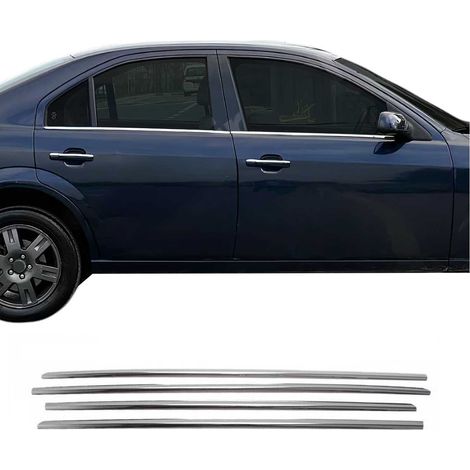 Baguettes pour contour Latérales pour Ford Mondeo Berline 2000-07 inox chrome (1/5)