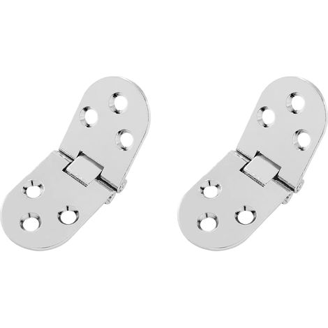 Charnière de table pliante, charnière de meuble, charnière en alliage de zinc, 7,8 cm x 3 cm, lot de 2, argent