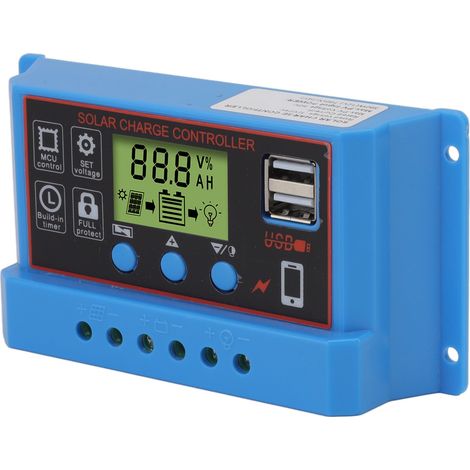 12V/24V Solarladeregler mit LCD-Display, Solarmodul-Regler für Warnleuchten an Werbetafeln, 10A (1/5)
