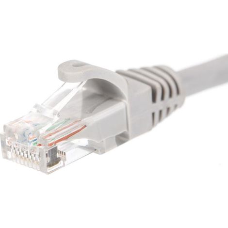 Câble de brassage RJ45, boîtier moulé Netrack, catégorie 5e UTP, 2 m, gris (1/5)