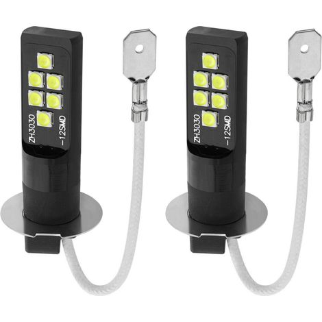 Ampoules de phares antibrouillard LED 80 W (paire) H3, 6000-6500 K, avec feux de jour (DRL).