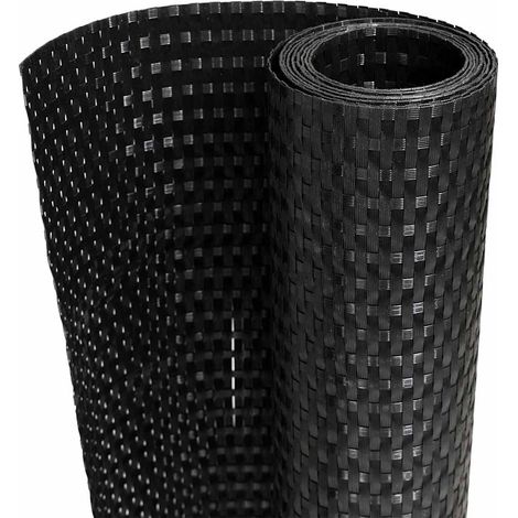Maison Exclusive - Paravento da Balcone Nero 500x100 cm in Polyrattan