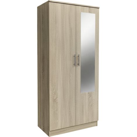 Armario de Dormitorio W 2 Puertas, con Espejo, Cambria (1/4)