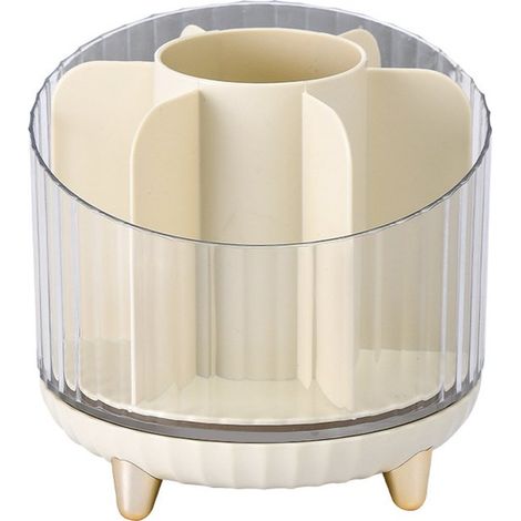 Organizzatore per il trucco da bagno, scatola portaoggetti in plastica per cosmetici, prodotti per la cura della pelle, organizzatore per il trucco da toeletta (be (1/2)