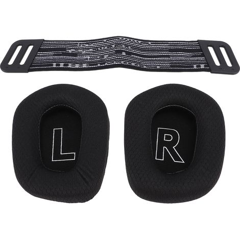 Cuscinetti auricolari in rete traspirante, cuscinetti auricolari in memory foam ad alta densità con archetto per cuffie da gioco cablate G733 e wireless G335, colore nero. (1/5)