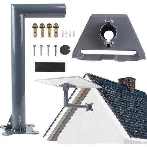 Support Mural Starlink Gen 3/Gen 2, Fixation Starlink V3/V2 Réglable à 360°, Adaptateur de Tuyau Starlink Gen 3 Mount D'antenne, Kit de Montagee Compatible avec Starlink V3 Standard Dishy (1/5)